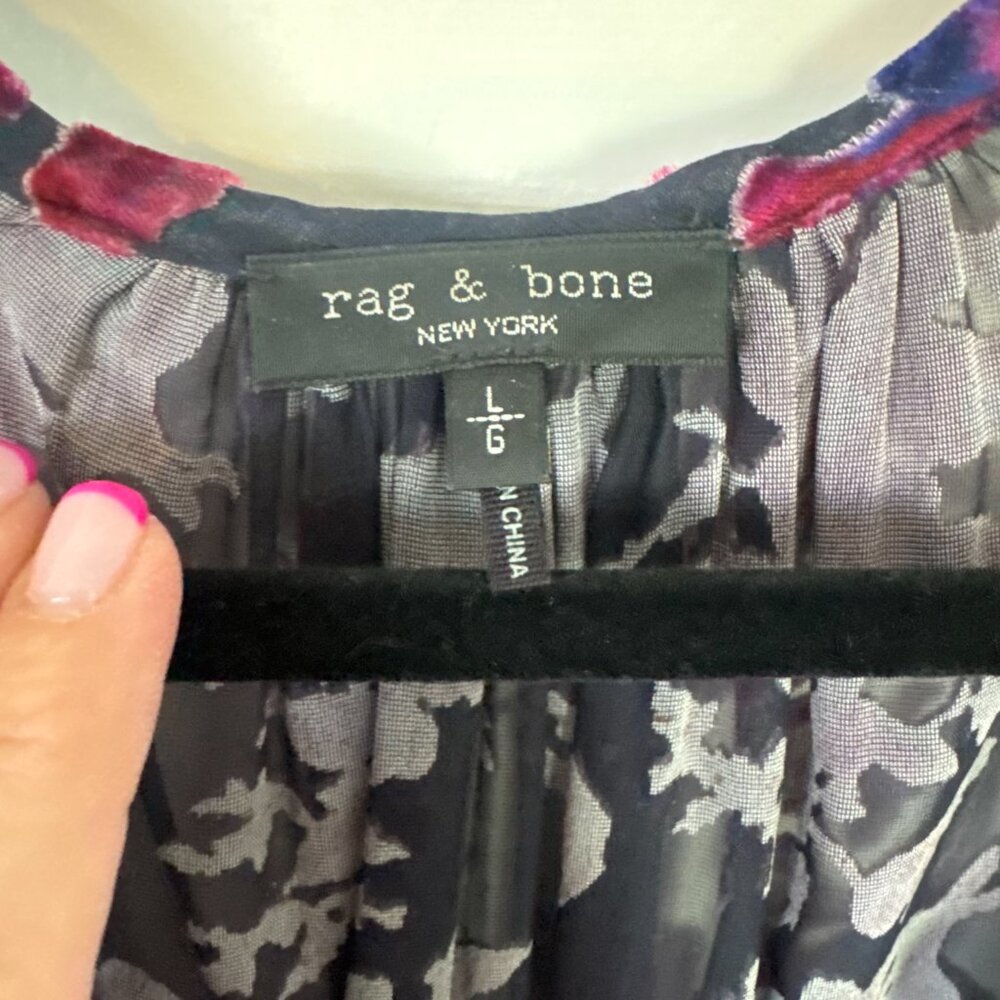 Rag & Bone Yuni Burnout Blouse, Large - Like New!… - image 5